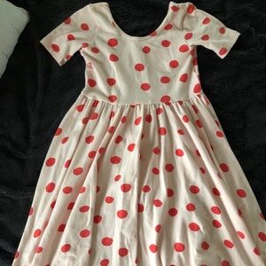 Alice Ames blush pink/red dot size 8